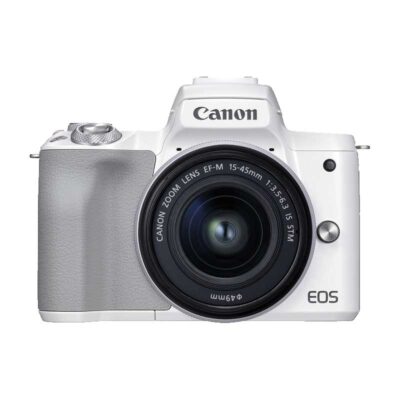 آوانگار - Canon EOS M50 Mark II Mirrorless White Body with EF-M 15-45mm STM Lens