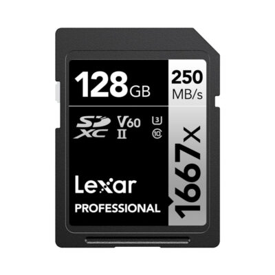 آوانگار - کارت حافظه 128 گیگابایت لکسار Lexar 128GB Professional 1667x UHS-II SDXC Memory Card