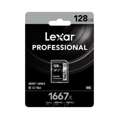 آوانگار - کارت حافظه 128 گیگابایت لکسار Lexar 128GB Professional 1667x UHS-II SDXC Memory Card