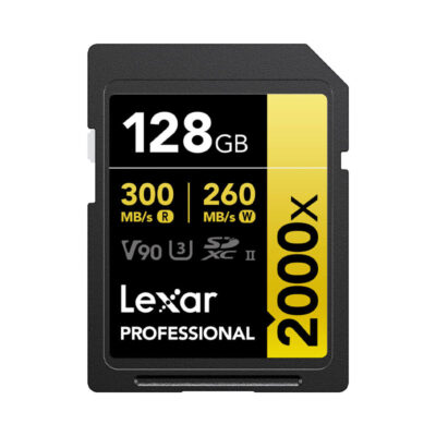 آوانگار - کارت حافظه 128 گیگابایت لکسار Lexar 128GB Professional 2000x UHS-II SDXC Memory Card