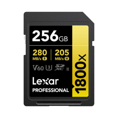 آوانگار - کارت حافظه 256 گیگابایت لکسار Lexar 256GB Professional 1800x UHS-II SDXC Memory Card