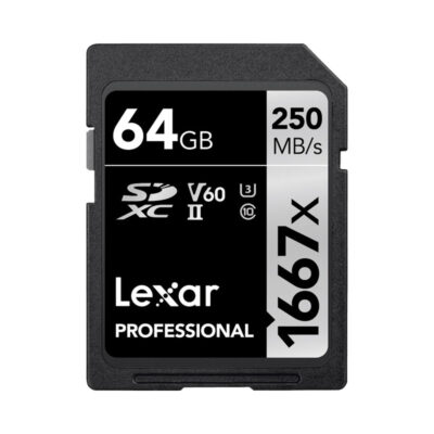 آوانگار - کارت حافظه 64 گیگابایت لکسار Lexar 64GB Professional 1667x UHS-II SDXC Memory Card