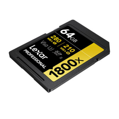 آوانگار - کارت حافظه 64 گیگابایت لکسار Lexar 64GB Professional 1800x UHS-II SDXC Memory Card