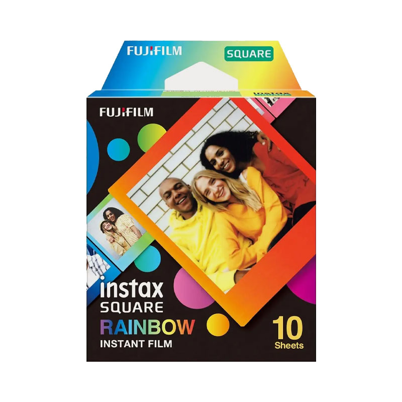 AvaNegar-FUJIFILM-INSTAX-SQUARE-Rainbow-Instant-Film-10-Sheets-001 آوانگار - فیلم دوربین های چاپ سریع فوجی فیلم FUJIFILM INSTAX SQUARE Rainbow Instant Film 10 Sheets - کاغذ 10 عددی مربع حاشیه رنگین کمان